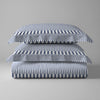 Double size cotton duvet cover set Cascade Stripe Blue Pizuna Linens durable and breathable