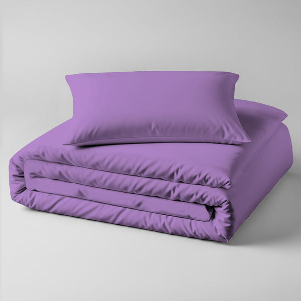 Pizuna baby duvet cover for crib 100x135 cm purple 400 thread count long staple cotton soft sateen weave
