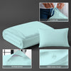 Ice aqua crib duvet cover 100x135 cm with hidden button closure and 4 corner ties smooth and comfy for babies