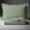 Pizuna Linens folded sea foam cotton bed sheet set 400 thread count single size 3 piece smooth and breathable