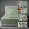 400 thread count bed sheet set single size sea foam cotton 3 piece with 40cm deep pockets and SmartSide tag