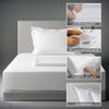 400 thread count bed sheet set single size white cotton 3 piece with 40cm deep pockets and SmartSide tag