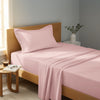 400 thread count Single size light pink premium cotton sheet set 3 piece hotel quality bed sheet set lifestyle