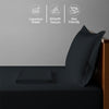 400 thread count Single size 100 cotton sheet set black soft and sweat wicking 3 piece