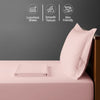 400 thread count Single size 100 cotton sheet set light pink soft and sweat wicking 3 piece