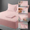 400 thread count bed sheet set king size light pink cotton 4 piece with 40cm deep pockets and SmartSide tag
