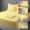 400 thread count bed sheet set king size mellow yellow cotton 4 piece with 40cm deep pockets and SmartSide tag

