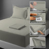 400 thread count bed sheet set super king size silver cotton 4 piece with 40cm deep pockets and SmartSide tag