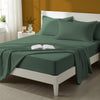 400 thread count king size hedge green premium cotton sheet set 4 piece hotel quality bed sheet set lifestyle