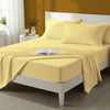 400 thread count double size mellow yellow premium cotton sheet set 4 piece hotel quality bed sheet set lifestyle