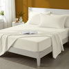 400 thread count double size off white premium cotton sheet set 4 piece hotel quality bed sheet set lifestyle