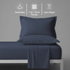 Percale double size Dark Blue sheet set 4 piece lightweight crisp feel soft and breathable
