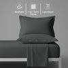 Percale king size Dark Grey sheet set 4 piece lightweight crisp feel soft and breathable
