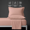 400 thread count super king size 100 cotton sheet set misty rose soft and sweat wicking 4 piece