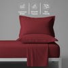 400 thread count super king size 100 cotton sheet set rio red soft and sweat wicking 4 piece