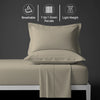 Percale double size Simply Taupe sheet set 4 piece lightweight crisp feel soft and breathable
