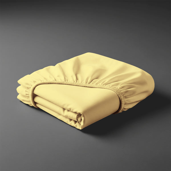 Pizuna baby cot bed with Mellow Yellow cotton fitted sheet 40x90 cm