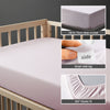 Cot bed fitted sheet Light Lilac 40x90 cm 1 piece 15 cm deep pocket Smart Side tag 360 elastic fit