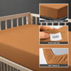 Cot bed fitted sheet Apricot Orange 40x90 cm 1 piece 15 cm deep pocket Smart Side tag 360 elastic fit