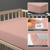 Cot bed fitted sheet Misty Rose 40x90 cm 1 piece 15 cm deep pocket Smart Side tag 360 elastic fit