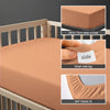 Cot bed fitted sheet Peach 40x90 cm 1 piece 15 cm deep pocket Smart Side tag 360 elastic fit