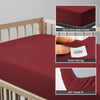 Cot bed fitted sheet Rio Red 40x90 cm 1 piece 15 cm deep pocket Smart Side tag 360 elastic fit