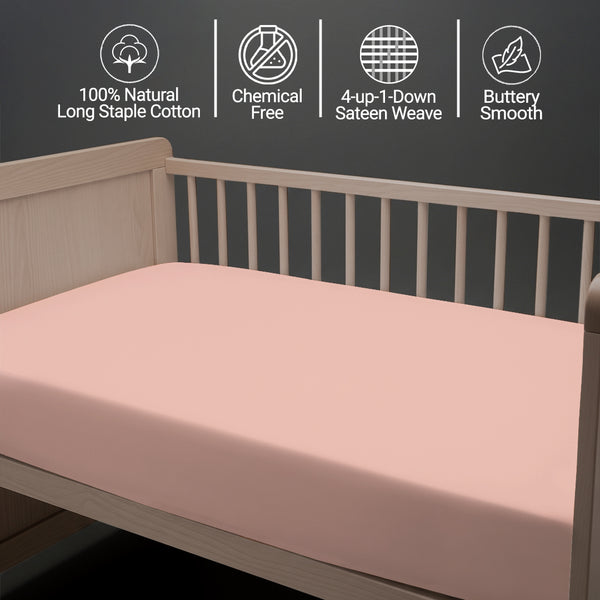 Premium 400 Thread Count 100% Cotton Cot Fitted Sheet