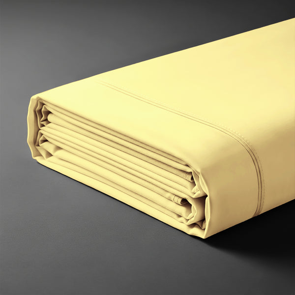 Skin-friendly mellow yellow baby flat sheet 70×100 cm by Pizuna Linens