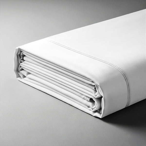 Skin-friendly white baby flat sheet 120×150 cm by Pizuna Linens