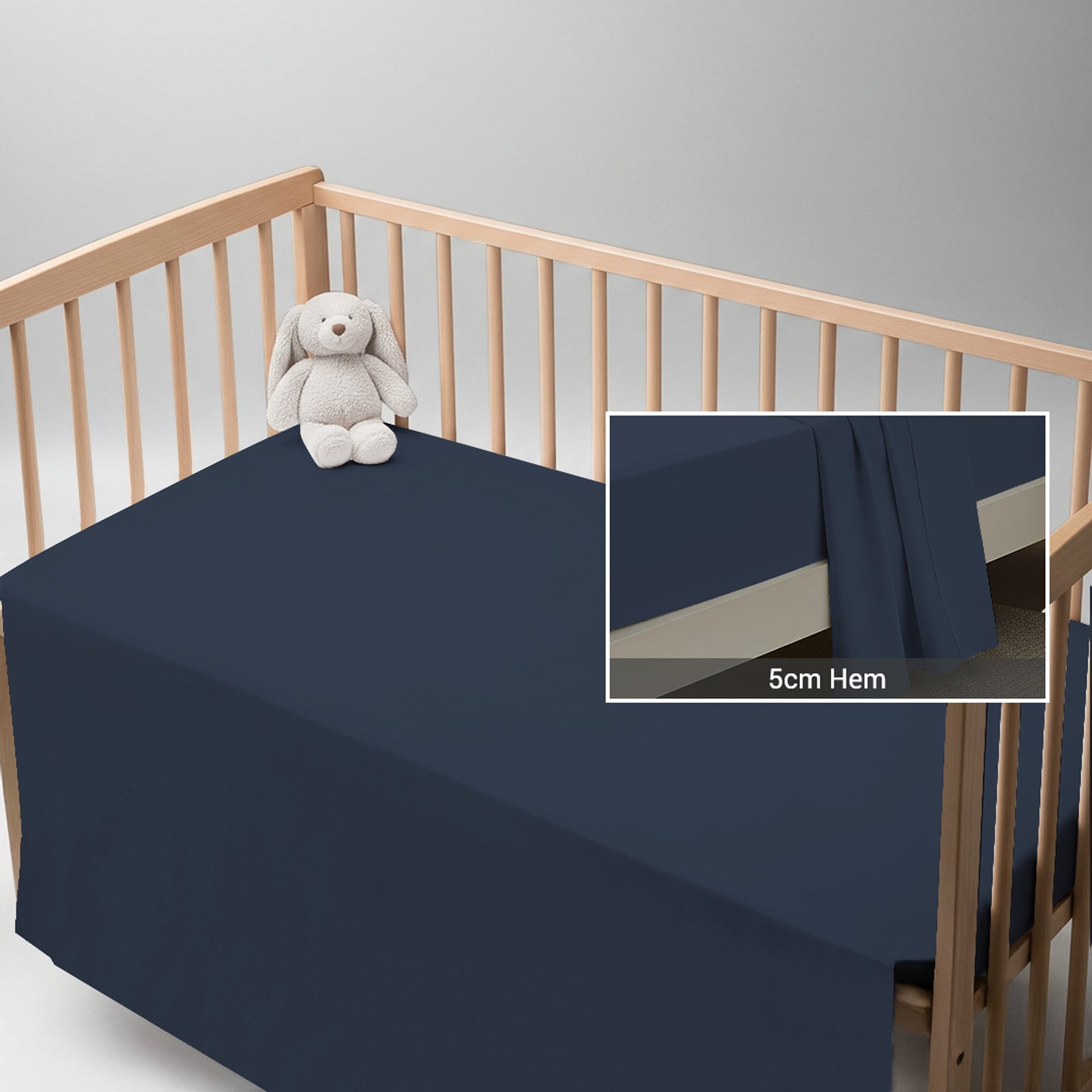 Premium 400 Thread Count 100% Cotton Crib Flat Sheet