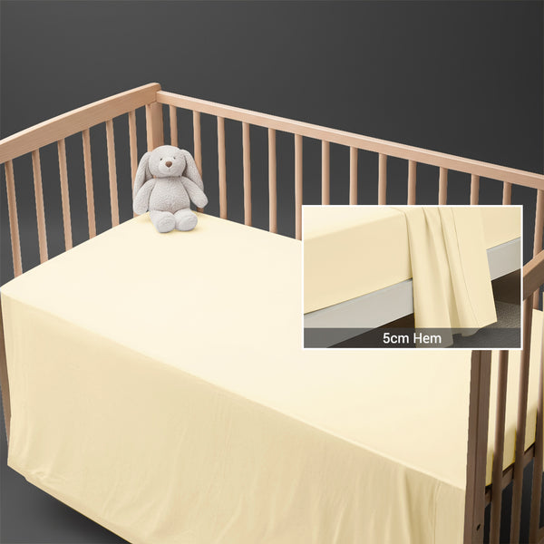 Premium 400 Thread Count 100% Cotton Crib Flat Sheet