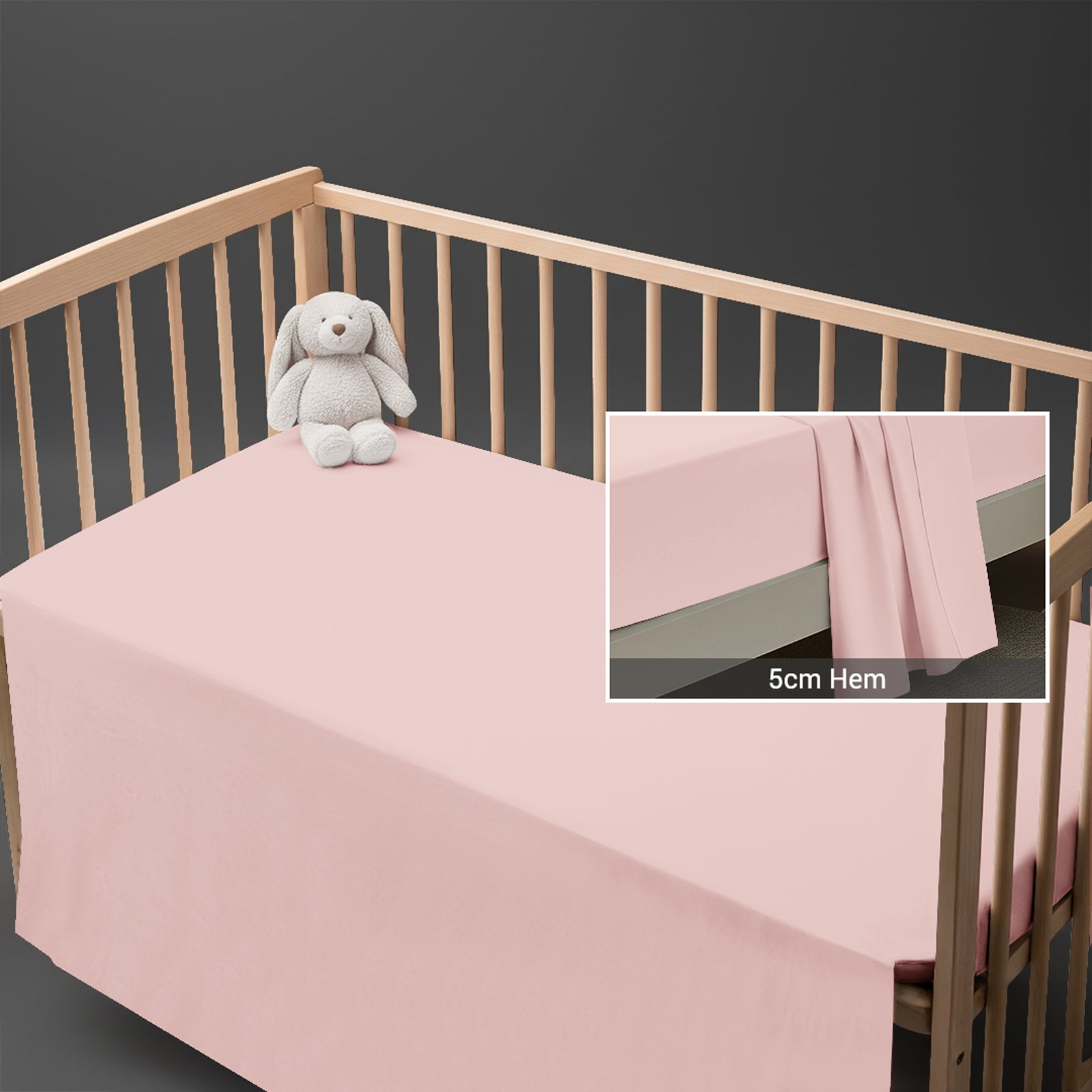 Premium 400 Thread Count 100% Cotton Crib Flat Sheet
