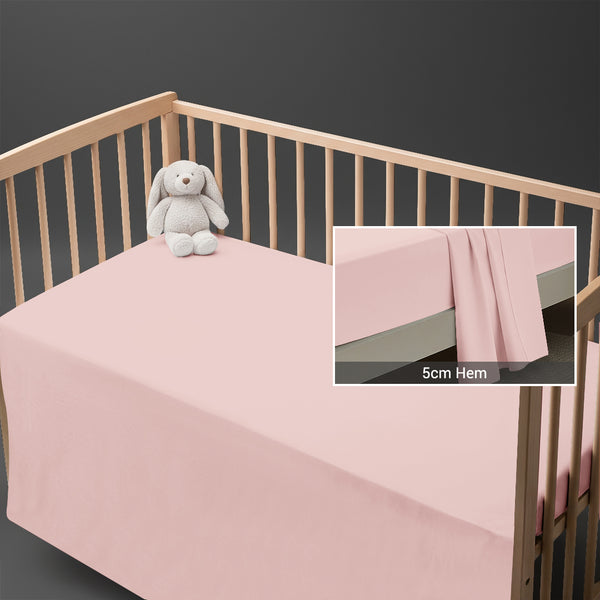 Premium 400 Thread Count 100% Cotton Crib Flat Sheet