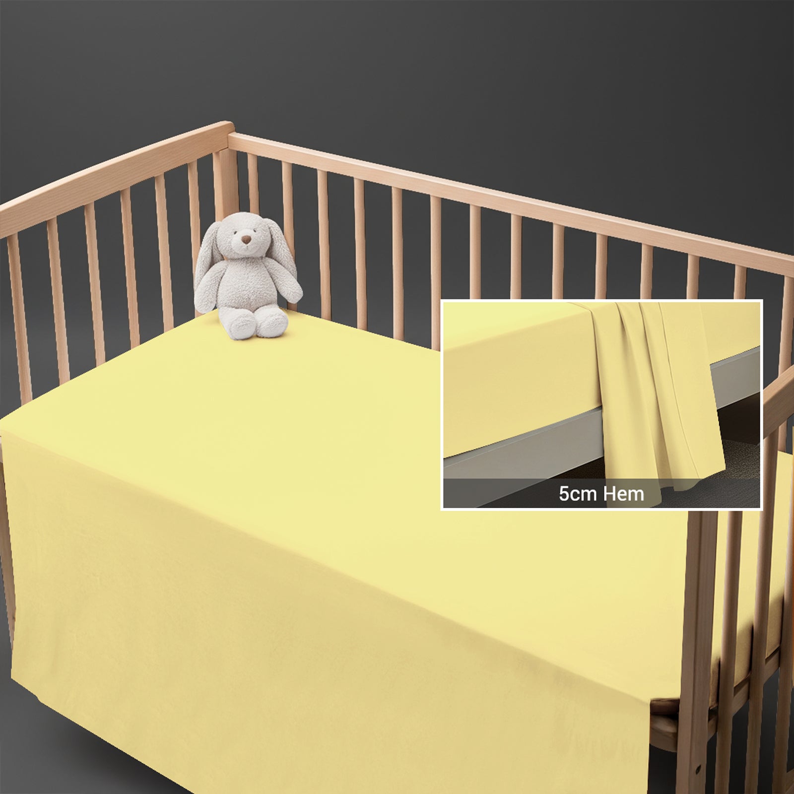 Premium 400 Thread Count 100% Cotton Crib Flat Sheet