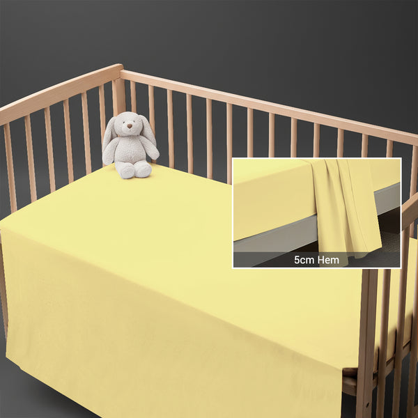 Premium 400 Thread Count 100% Cotton Crib Flat Sheet