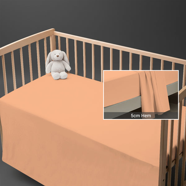 Premium 400 Thread Count 100% Cotton Crib Flat Sheet