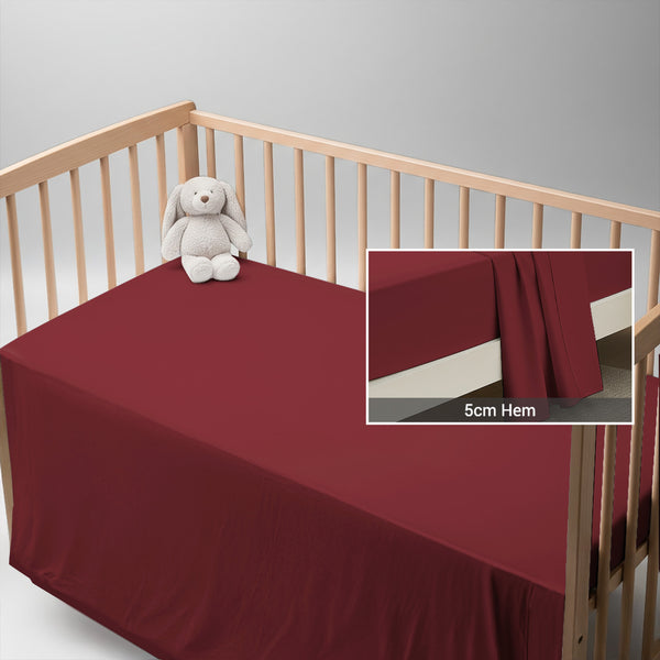 Premium 400 Thread Count 100% Cotton Crib Flat Sheet