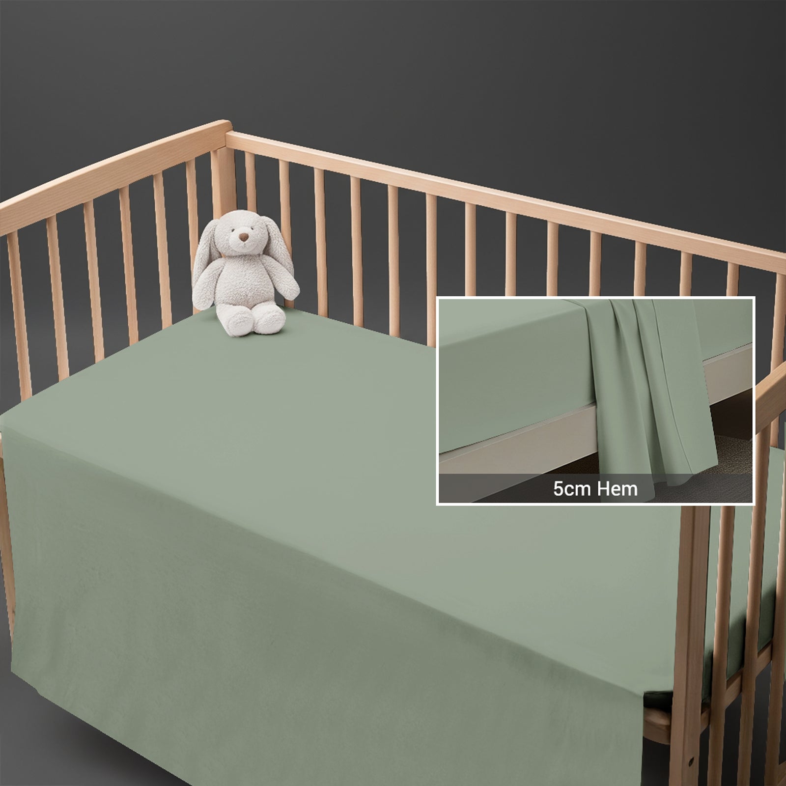 Premium 400 Thread Count 100% Cotton Crib Flat Sheet
