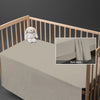 Simply taupe cotton baby flat sheet 120×150 cm with 5 cm hem soft and skin friendly