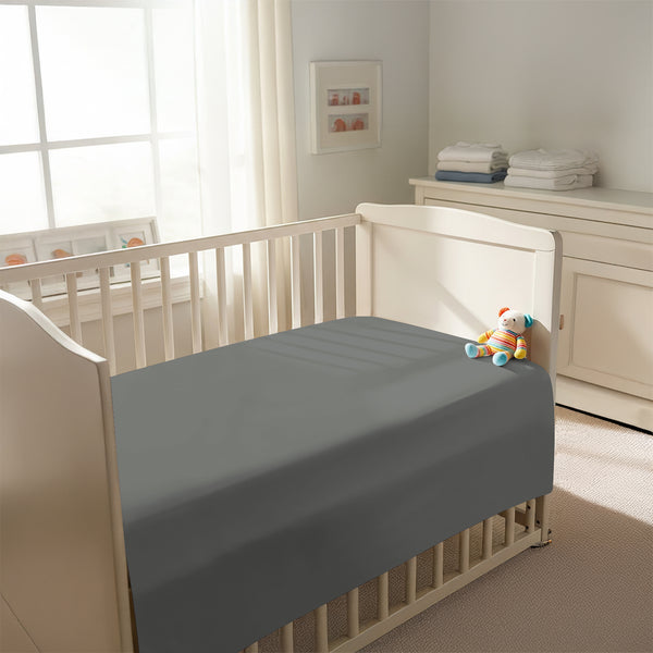 Premium 400 Thread Count 100% Cotton Crib Flat Sheet