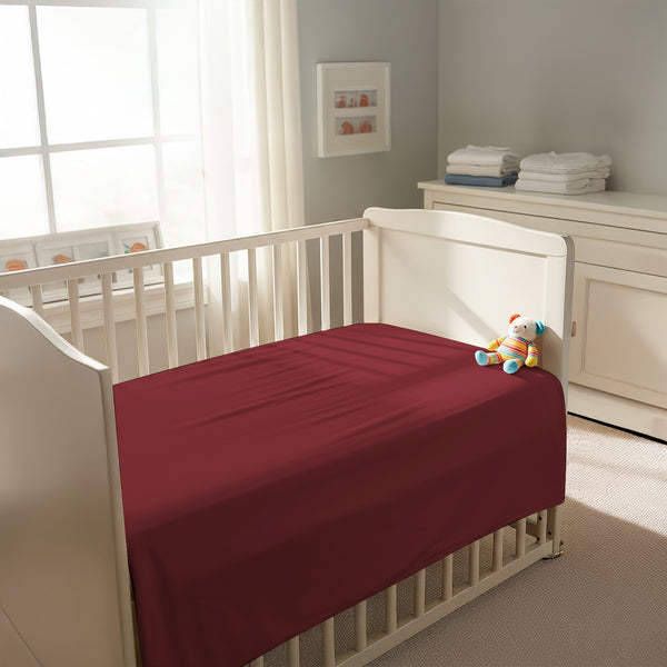 Premium 400 Thread Count 100% Cotton Crib Flat Sheet