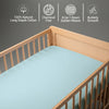 Premium 400 Thread Count 100% Cotton Crib Flat Sheet