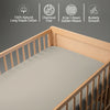 Buttery smooth chemical free simply taupe baby flat sheet 120×150 cm