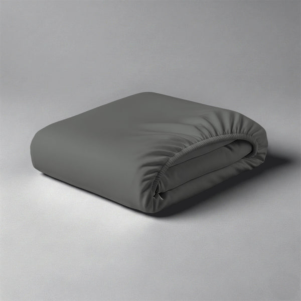Pizuna Dark Grey crib cotton fitted sheet 40x90 cm