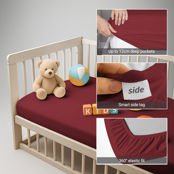 Premium 400 Thread Count 100% Cotton Crib Fitted Sheet