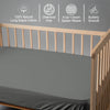 Baby cotton crib fitted sheet Dark Grey 40x90 cm chemical free natural cotton for delicate skin