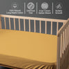 Premium 400 Thread Count 100% Cotton Crib Fitted Sheet
