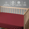 Baby cotton crib fitted sheet Rio Red 40x90 cm chemical free natural cotton for delicate skin