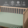 Premium 400 Thread Count 100% Cotton Crib Travel Fitted Sheet