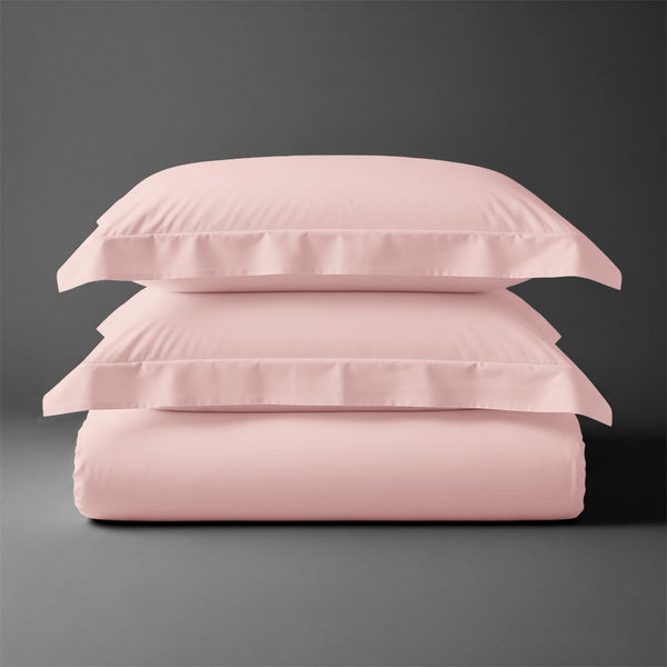 Super King size cotton duvet cover set Light pink Pizuna Linens durable and breathable